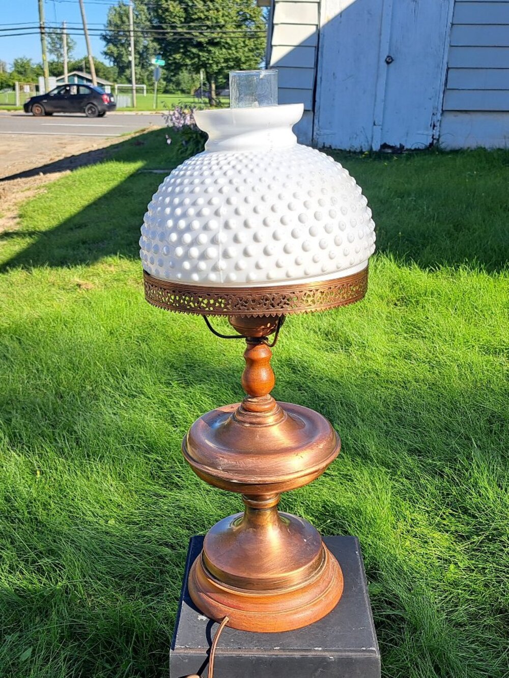 Vintage Hurricane Table Lamp